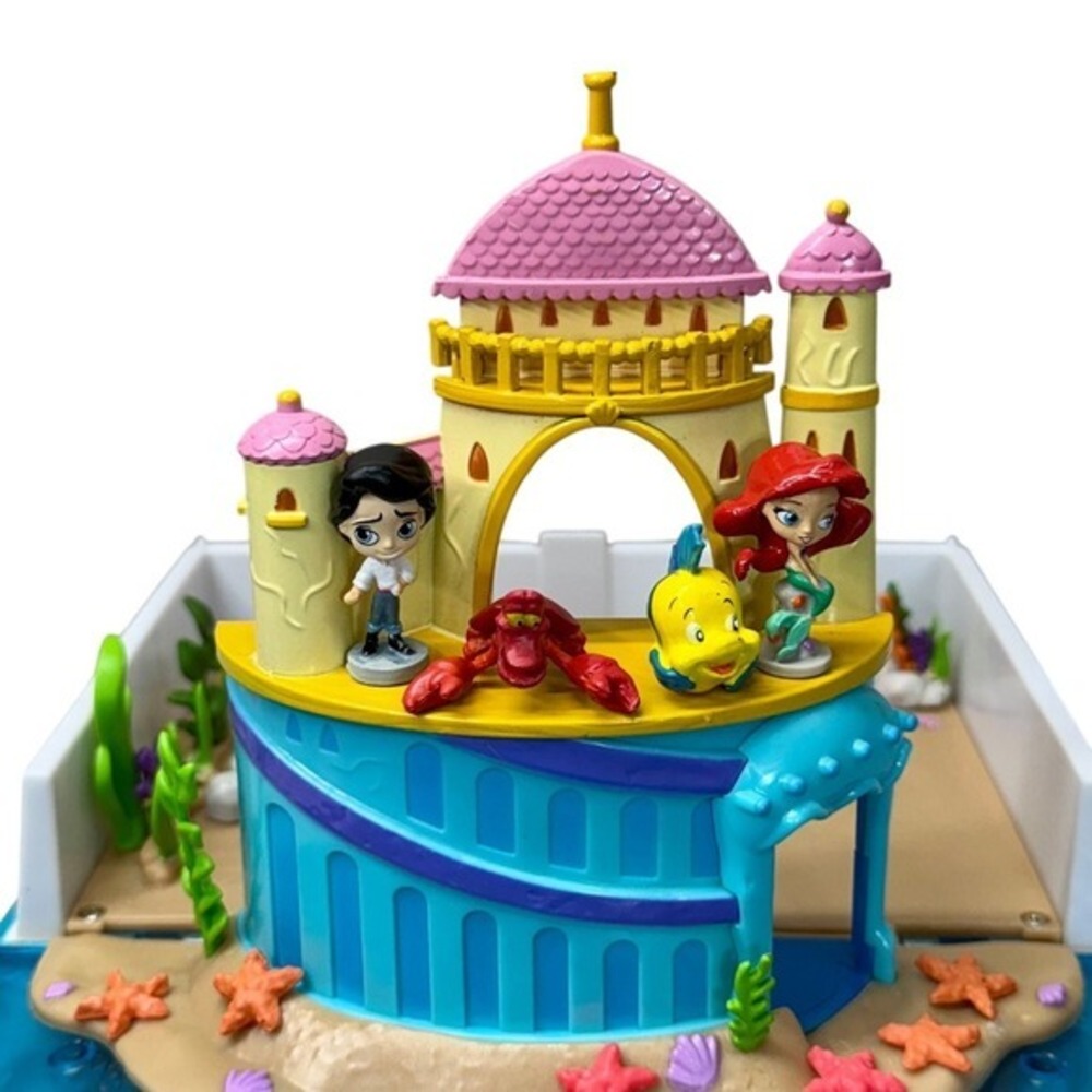 Disney Princess Ariel Storybook Adventures Playset Book Case 4 Figures Surfboard